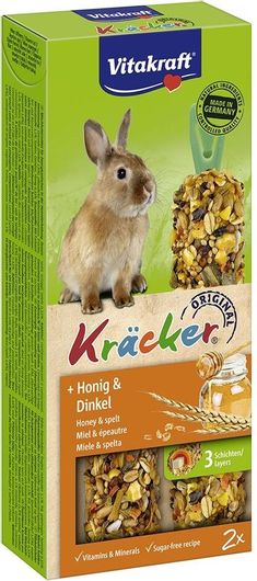 Τροφή Τρωκτικών Vitakraft Kracker με Μέλι & Σιτηρά 2τμχ