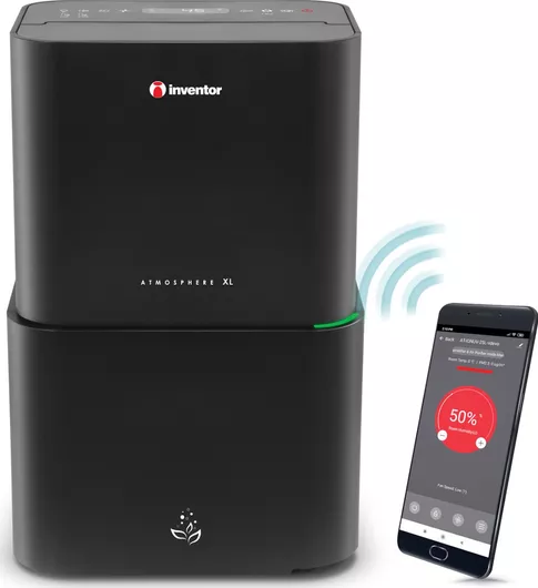 Inventor Atmosphere XL Αφυγραντήρας με Συμπιεστή Ιονιστή και Wi-Fi 25lt Μαύρος