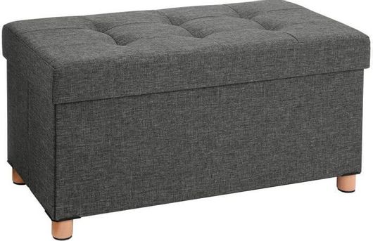 Ταμπουρέ με Αποθηκευτικό Χώρο 76x38x40cm Γκρι