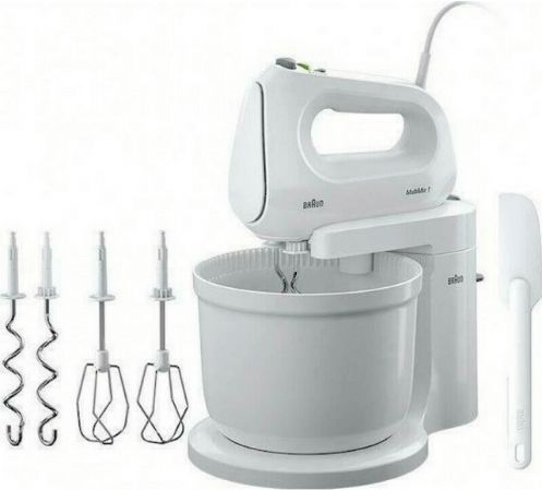 Μίξερ Braun HM 1070 WH με Πλαστικό Κάδο 3lt 400W Λευκό