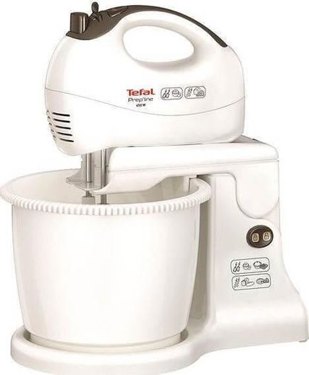 Tefal HT41313E Μίξερ με Πλαστικό Κάδο 2.5lt Λευκό 450W