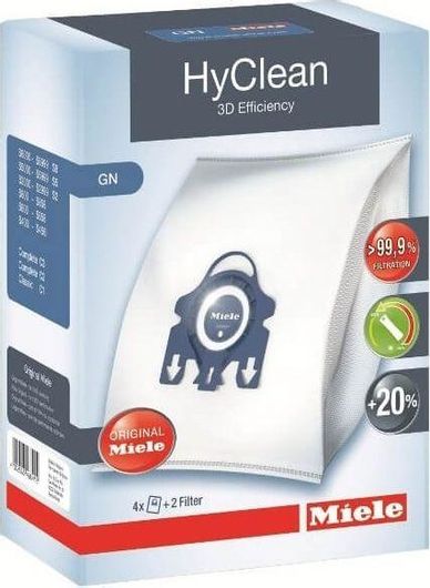 Σακούλες Σκούπας Miele GN HyClean 3D 4τμχ Συμβατή με Σκούπα Miele