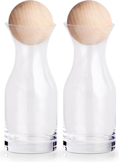 Σετ Λάδι/Ξύδι Zeller Καράφες με Ξύλινο Καπάκι 250ml