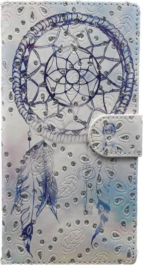 Θήκη Κινητού για Samsung Galaxy Note 10 Pro/Plus με Σχέδιο Ονειροπαγίδα & Στρας Book Λευκή