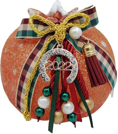 Επιτραπέζιο Γούρι Ρόδι Royal Art Collection 18/13/2RD Στολισμένο Κόκκινο