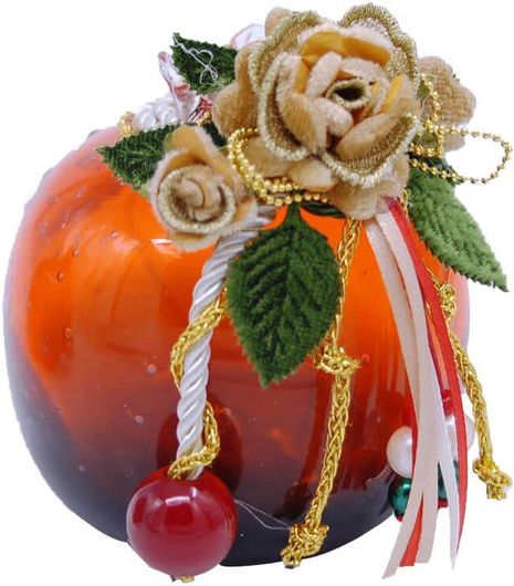 Επιτραπέζιο Γούρι Ρόδι Royal Art Collection 18/08/4RD Στολισμένο Κόκκινο