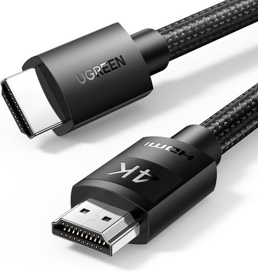 Καλώδιο Ugreen 30999 HD119 HDMI 2.0 Braided Cable HDMI male - HDMI male 1m Μαύρο