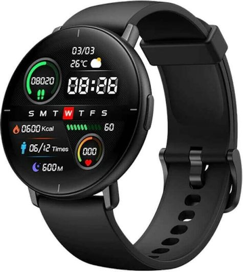Smartwatch Mibro Lite 43mm Silicone Strap Black