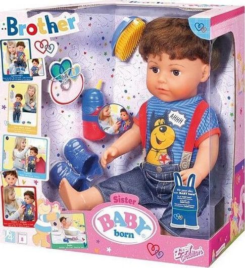 Κούκλα Μωρό Interactive Brother Zapf Creation Baby Born 825365 43cm