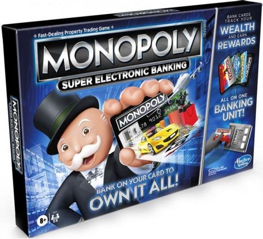 Επιτραπέζιο Παιχνίδι Hasbro Monopoly Super Electronic Banking E8978 2-4 Παίκτες για 8+ Ετών