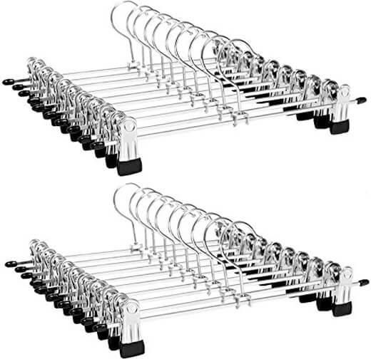 Κρεμάστρες για Παντελόνια / Φούστες Songmics με Κλιπς Βαρέως Τύπου Μεταλλικές 20 τμχ CRI003-20