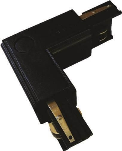 Σύνδεσμος Ράγας Φωτιστικών Eurolamp 145-55171 Γωνίας 4 Καλωδίων Μαύρο