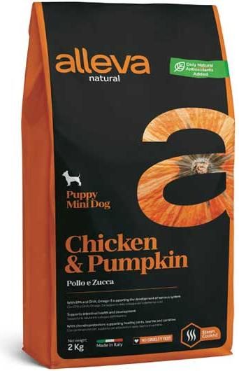 Ξηρά Τροφή Diusapet Alleva Natural Puppy Mini 2kg για Κουτάβια Μικρόσωμων Φυλών με Κολοκύθα & Κοτόπουλο