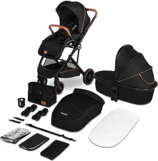 Πολυκαρότσι Lionelo Riya 2 σε 1 Onyx 5903771700740-3 Μαύρο