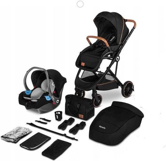Πολυκαρότσι Lionelo Riya 2 σε 1 Onyx 5903771700740-4 Μαύρο