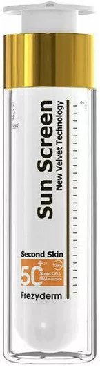 Αντηλιακή Κρέμα Προσώπου Frezyderm Sun Screen Velvet Αδιάβροχη SPF50+ 50ml