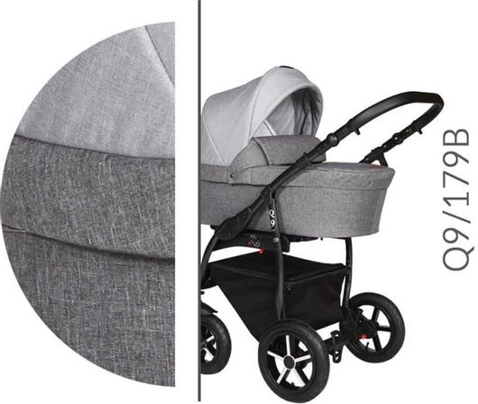 Πολυκαρότσι 2 σε 1 Baby Merc BM.Q9.179B.GREY.LIGHT.GREY Γκρί
