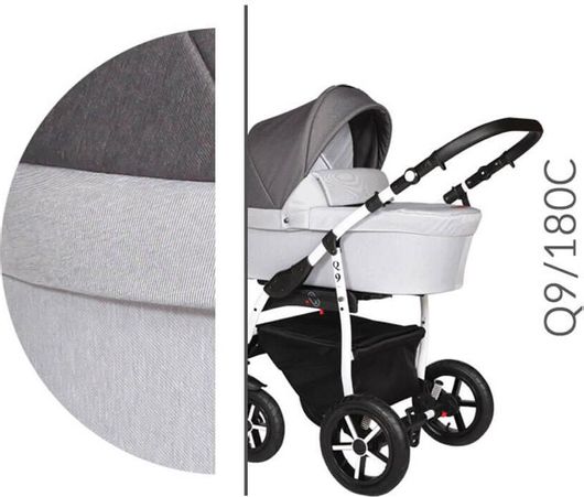 Πολυκαρότσι 2 σε 1 Baby Merc BM.Q9.180C.GREY.ICE.GREY Γκρί