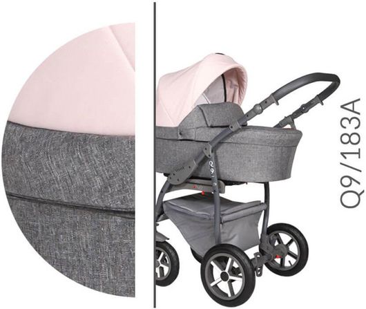 Πολυκαρότσι 2 σε 1 Baby Merc BM.Q9.183A.GREY.PINK Γκρί Ροζ
