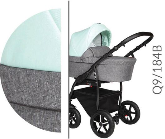 Πολυκαρότσι 2 σε 1 Baby Merc BM.Q9.184B.GREY.TURQUOISE Γκρί Μπλέ