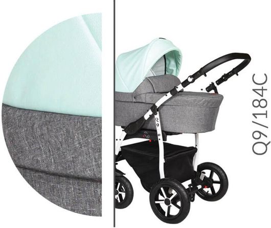 Πολυκαρότσι 2 σε 1 Baby Merc BM.Q9.184C.GREY.TURQUOISE Μπλε