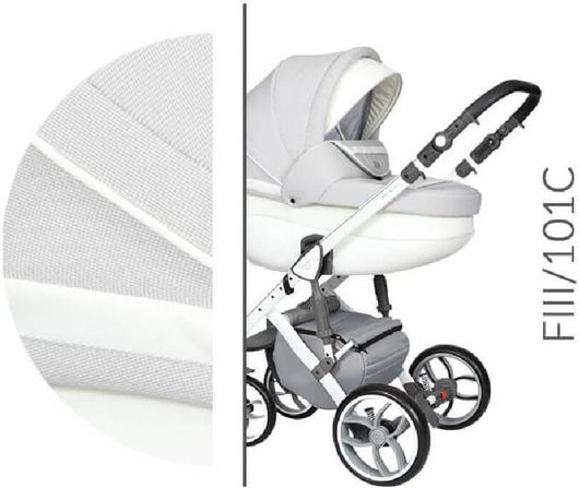 Πολυκαρότσι 2 σε 1 Baby Merc BM.STYLE3.101C.GREY.WHITE Γκρί Λευκό