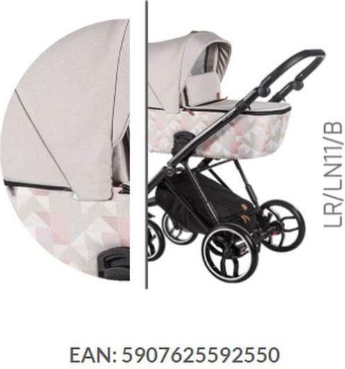 Πολυκαρότσι 2 σε 1 Baby Merc La RosaBM.LAROSA.LR11.DUO Μαύρο