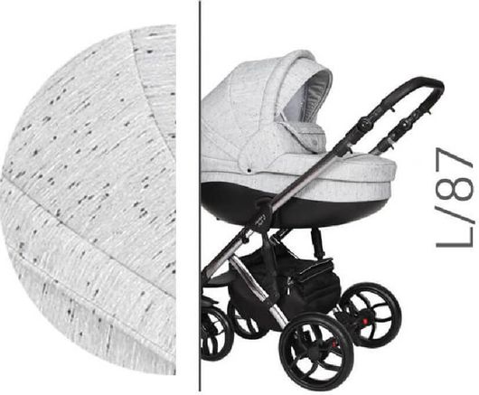 Πολυκαρότσι 2 σε 1 Baby Merc Limited Edition BM.STYLE3.87.ICE.GREY Μαύρο