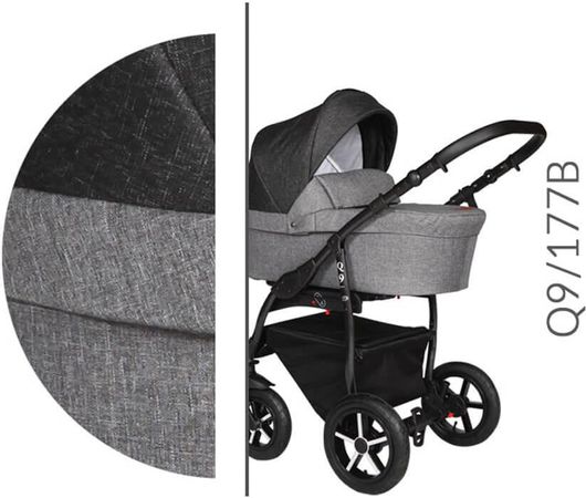 Πολυκαρότσι 3 σε 1 Baby Merc BM.Q9.177B.GREY.BLACK Γκρί