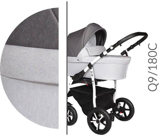 Πολυκαρότσι 3 σε 1 Baby Merc BM.Q9.180C.GREY.ICE.GREY Γκρί