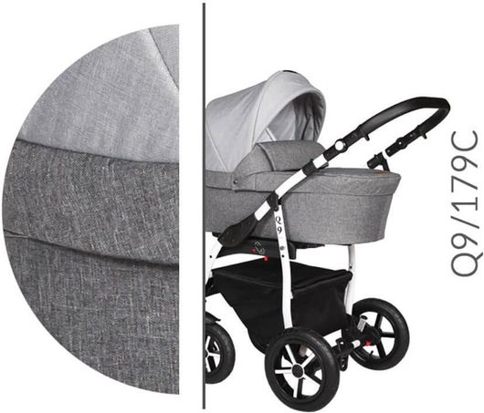 Πολυκαρότσι 3 σε 1 Baby Merc BM.Q9.179C.GREY.LIGHT.GREY Γκρί
