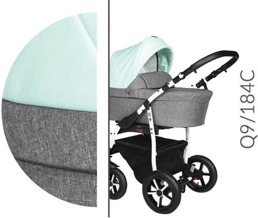 Πολυκαρότσι 3 σε 1 Baby Merc BM.Q9.184C.GREY.TURQUOISE Γκρί Μπλέ