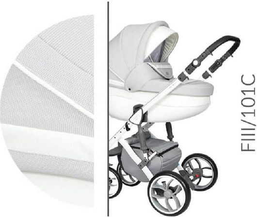 Πολυκαρότσι 3 σε 1 Baby Merc BM.STYLE3.101C.GREY.WHITE Γκρί Λευκό