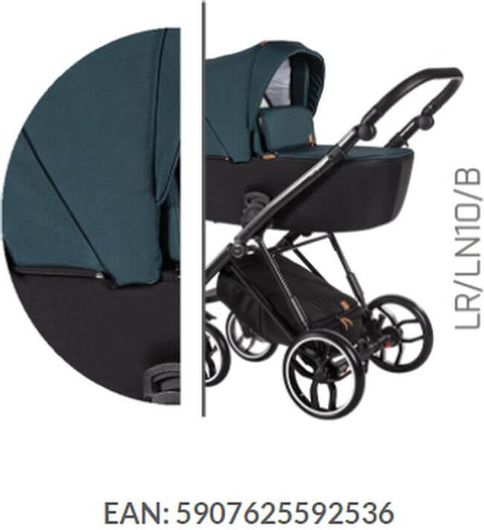 Πολυκαρότσι 3 σε 1 Baby Merc La RosaBM.LAROSA.LR10 Μαύρο