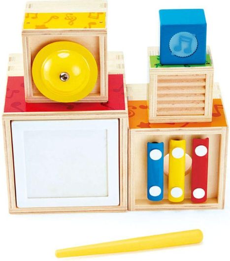 Ξύλινο Σετ Hape Stacking Music E0336 για 1.5+ Ετών