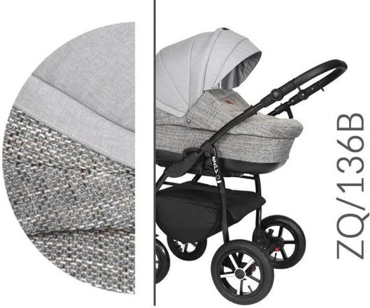 Πολυκαρότσι 2 σε 1 Baby Merc ΖipyQ BM.ZIPYQ.136B.GREY.DUO