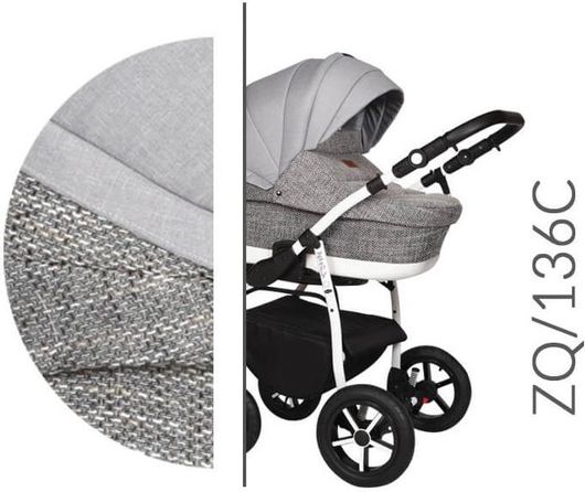 Πολυκαρότσι 2 σε 1 Baby Merc ΖipyQ BM.ZIPYQ.136C.GREY.DUO