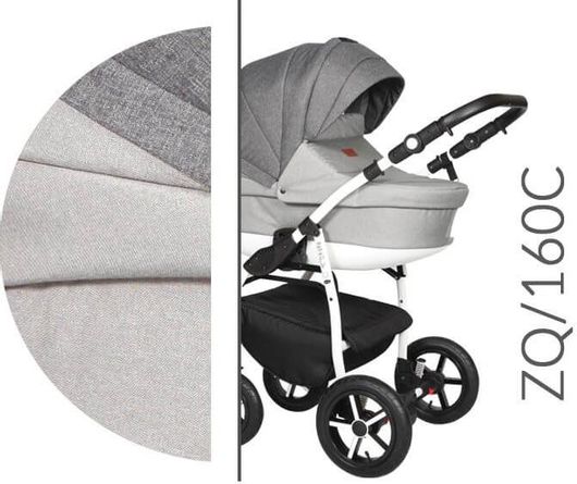 Πολυκαρότσι 2 σε 1 Baby Merc ΖipyQ BM.ZIPYQ.160C.GREY.DARK.GREY.DUO