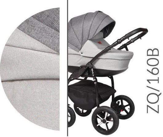 Πολυκαρότσι 2 σε 1 Baby Merc ΖipyQ BM.ZIPYQ.160B.GREY.DARK.GREY.DUO