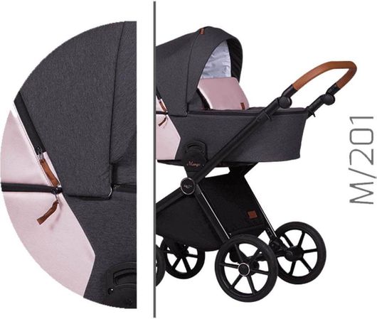 Πολυκαρότσι 3 σε 1 Baby Merc Mango BM.MANGO.201.DARK.GREY.PINK.TRIO