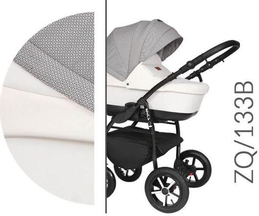 Πολυκαρότσι 3 σε 1 Baby Merc ΖipyQ BM.ZIPYQ.133B.WHITE.GREY