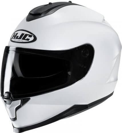 Κράνος Μηχανής HJC C70 Metal Pearl Full Face 1500gr με Sunvisor L Λευκό