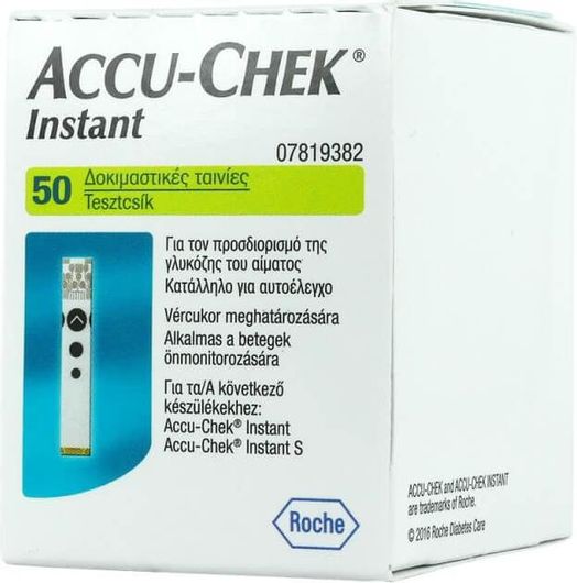 Ταινίες Μέτρησης Σακχάρου Accu-Chek Instant 50τμχ