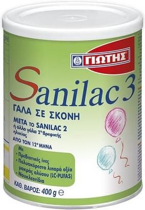 Βρεφικό Γάλα Sanilac 3 400gr