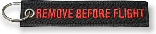 Μπρελόκ 720 Ύφασμα Remove Before Flight Μαύρο
