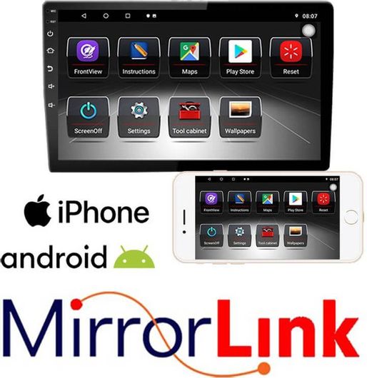 Ηχοσύστημα Αυτοκινήτου D92 Universal 1DIN Bluetooth USB GPS με Οθόνη Αφής 9"