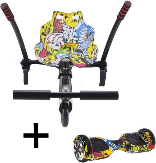 Hoverboard UrbanGlide 65lite & Kart Pilot με 15km/h max Ταχύτητα & 20km Αυτονομία Πολύχρωμο