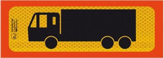 Αυτοκόλλητη Πινακίδα Φορτηγό Τριαξονικό 50 x 20cm 3M.212