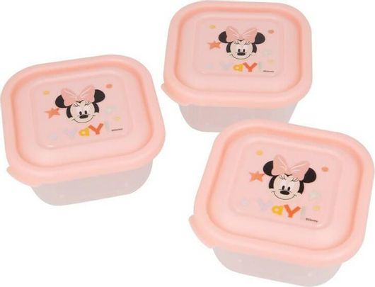 Δοχείο Φαγητού 3 Pcs Set Square Snack Containers Minnie Indigo Dreams