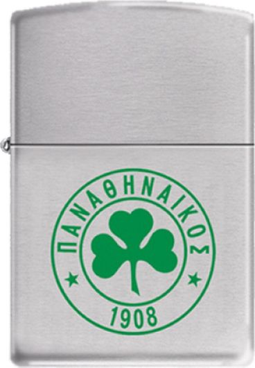 Αναπτήρας Zippo Λαδιού Αντιανεμικός Panathinaikos Ασημί